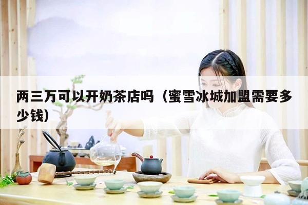 两三万可以开奶茶店吗（蜜雪冰城加盟需要多少钱）