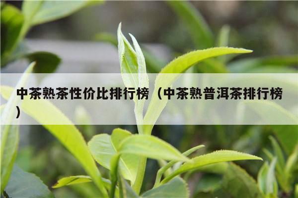 中茶熟茶性价比排行榜（中茶熟普洱茶排行榜）