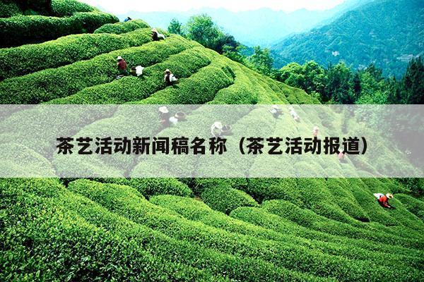 茶艺活动新闻稿名称（茶艺活动报道）