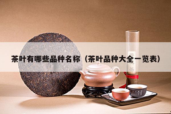 茶叶有哪些品种名称（茶叶品种大全一览表）