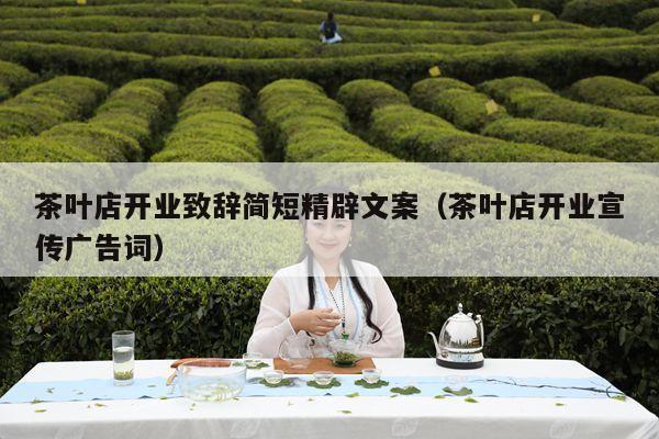 茶叶店开业致辞简短精辟文案（茶叶店开业宣传广告词）