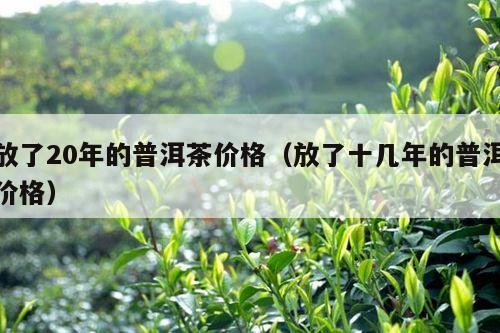 放了20年的普洱茶价格（放了十几年的普洱价格）