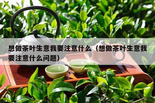 想做茶叶生意我要注意什么（想做茶叶生意我要注意什么问题）