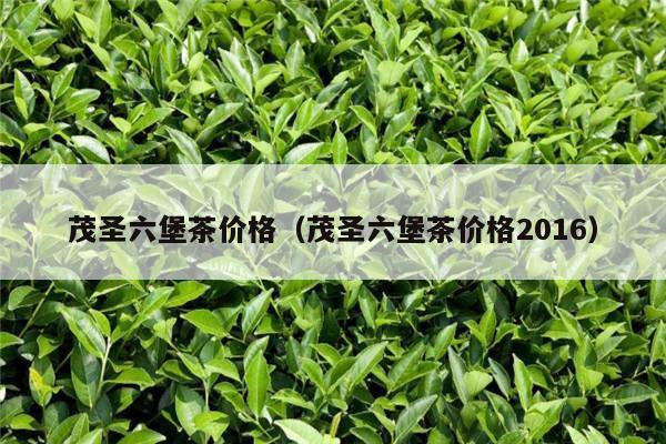 茂圣六堡茶价格（茂圣六堡茶价格2016）