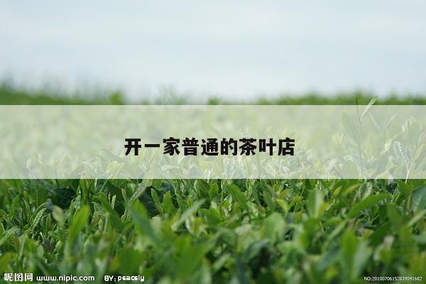 开一家普通的茶叶店 