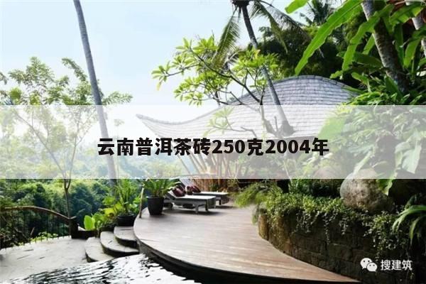 云南普洱茶砖250克2004年