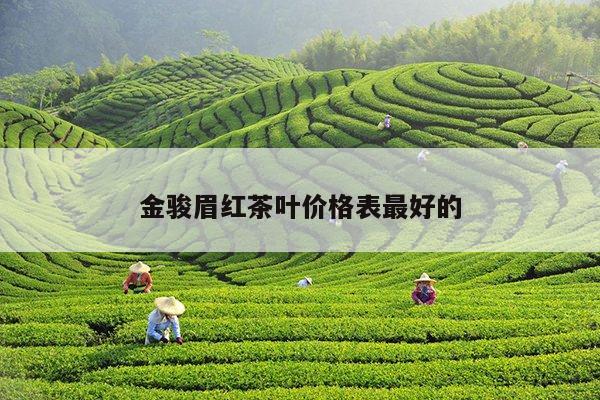 金骏眉红茶叶价格表最好的