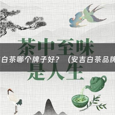 安吉白茶哪个牌子好？（安吉白茶品牌排行榜）