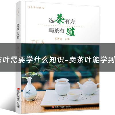 卖茶叶需要学什么知识-卖茶叶能学到什么