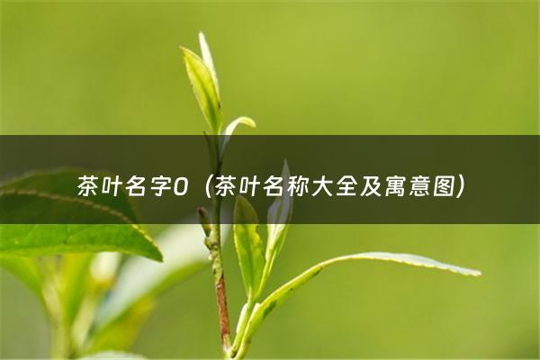 茶叶名字0（茶叶名称大全及寓意图）