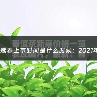 碧螺春上市时间是什么时候：2021年碧螺春新茶上市时间(碧螺春新茶什么时候上市)