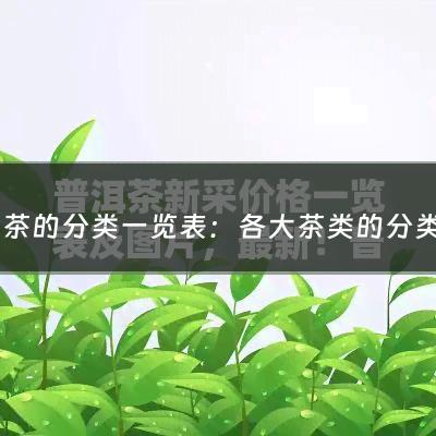 各种茶的分类一览表：各大茶类的分类和特点分布图(茶叶的品种（附带图片）)