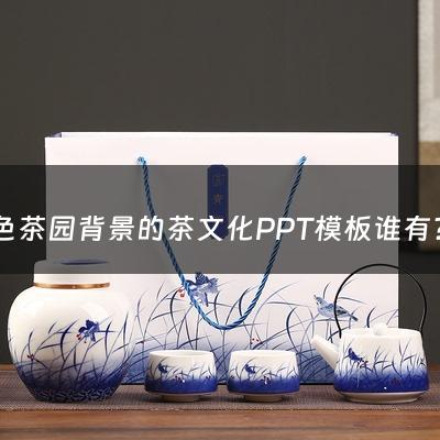 绿色茶园背景的茶文化PPT模板谁有？（ppt模板茶文化）